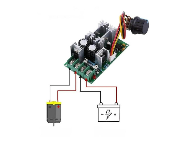 FOR DC10-60V DC Motor Speed Regulator 12V 24V 36V 48V High Power Drive Module PWM Motor Speed Controller 20A Current Regulator