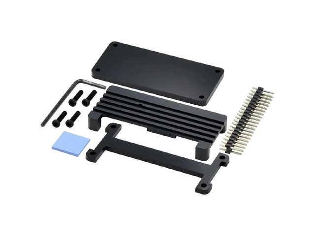 FOR Pi Zero 2 W Aluminum Case + Pin Header Screwdriver Passive Cooling Enclouse for Pi Zero Pi Zero 2W