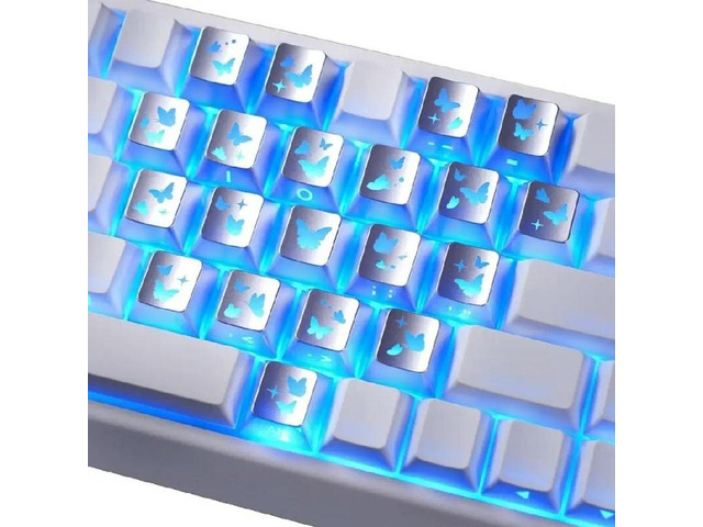 21Keys Keycaps Butterfly Heart Light Transmission