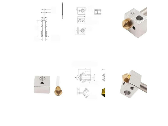 MK10 Extruder Heat Block Nozzle Throat PTFE Tube