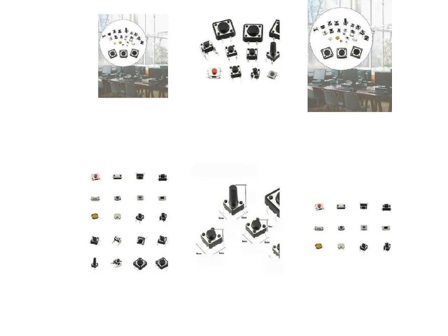 125Pcs Micro Switch Push Buttons Assortment DIY Kit