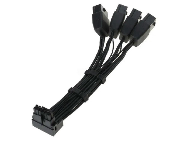 90 Degree 16pin to 4x8pin PCI-e 12V WR for RTX4090