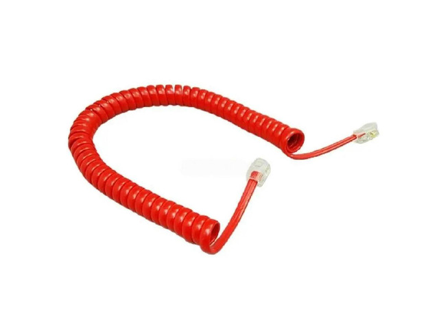 Coiled Phone Handset Cable RJ9 4P4C 6 Feet