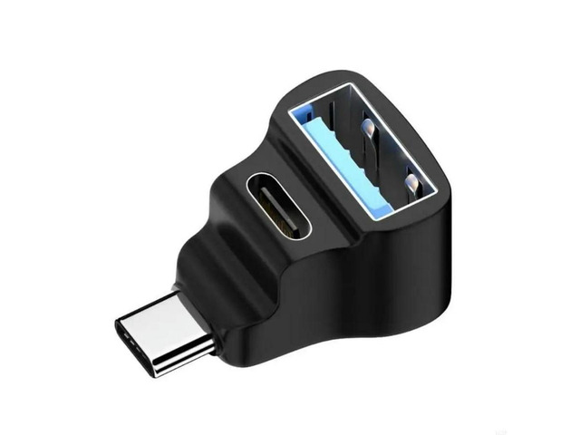 FOR USB C 90 Degree Adapter Male to Female 20Gbps with USB 2.0 100W Fast Extender for Laptop