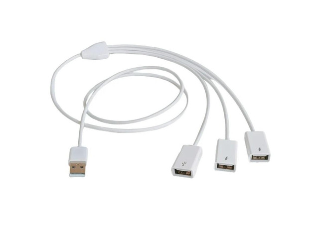 FOR 1pc USB Splitter USB Extension Cable USB Male to 3 USB Female Adapter Multiple USB Port USB 1 Male to 3 Female Power Cord
