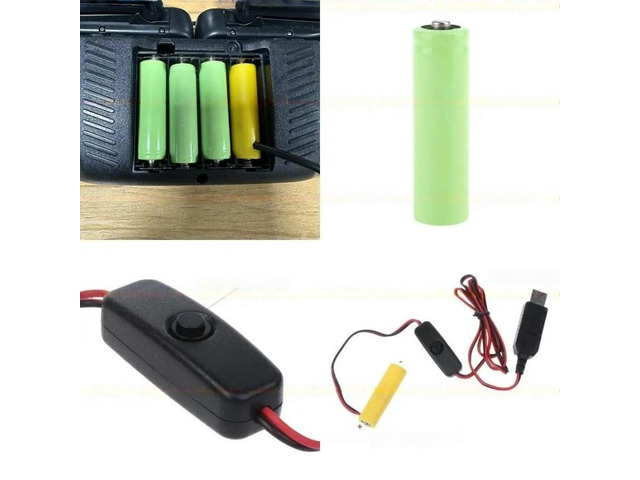 FOR USB Power Converter AA Replace 4Pcs 1.5V AA for Remote Control LED Light Electronic