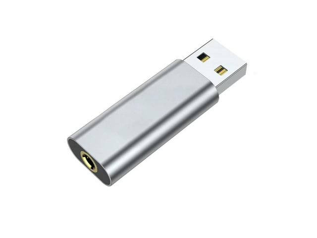 FOR USB to USB External Sound Card 3.5mm Adapter 2 in 1 USB A to Aux- Headph Adapter Microphone