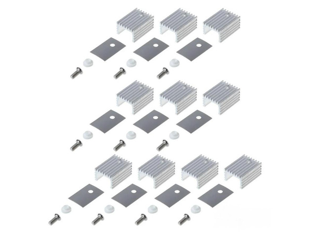 FOR 10pcs TO220 Cooler Cooling Radiator Aluminium TO-220 Heatsink TO 220 Heat Sink Transistor Radiators 20x15x10MM