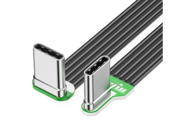 FOR 1pc USB C Cable Male to Male Elbow Flat Cable Fast Speed Charging and Data Transfer for Phones, Tablets and More Electronics