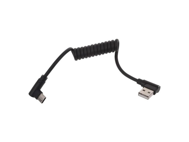 FOR 60W Fast Charging USB C Cable Coiled Type C to USB Cord for Car Data Sync Cable Charging Accessory