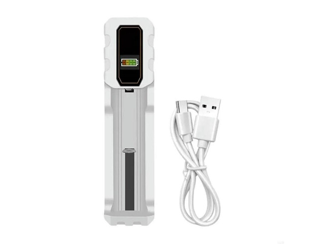 FOR Single Slot LCD Display Charging For 14500 18500 18650 21700 26650 26700 26800 With Auto Shutoff