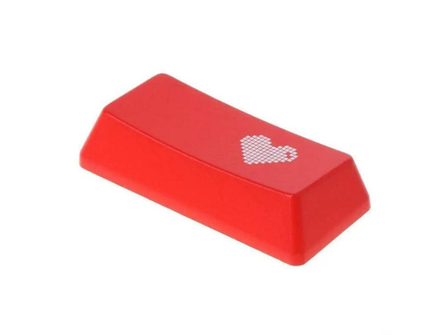FOR Only Keycap DIY ABS Backlit 1 for Key for Creative Red Love Heart Pattern ENTER/ESC Keycap for Mechanical Keyboard