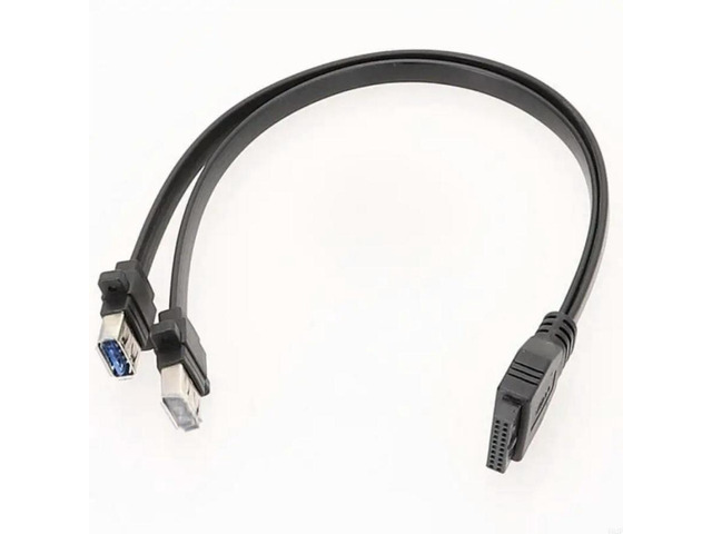 FOR Motherboards 19 to USB Adapter USB Faceplate Cable for Front Panel Expansion