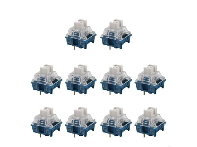 FOR 3 TTCs Silence Bluish White V2V3 Switches for Mechanical Keyboards (10Pcs)