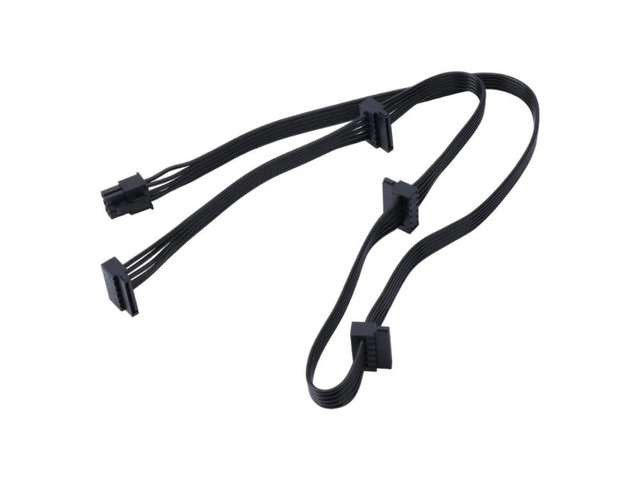 FOR Power Modular Cable 6 To Elbow Black Flat Cable PCIE 6P Module Cable for RM550x RM650x RM750x RM850x RM1000x