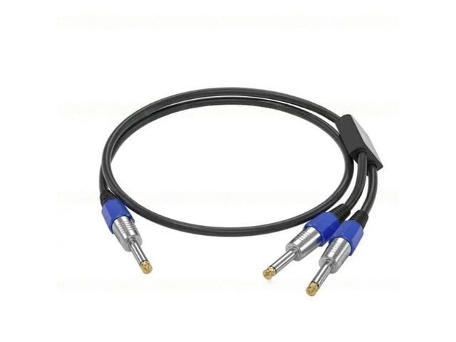 FOR 6.35mm to Double 6.35mm AUX Cable Stereo Y Splitter Converters Wire Adapter Line