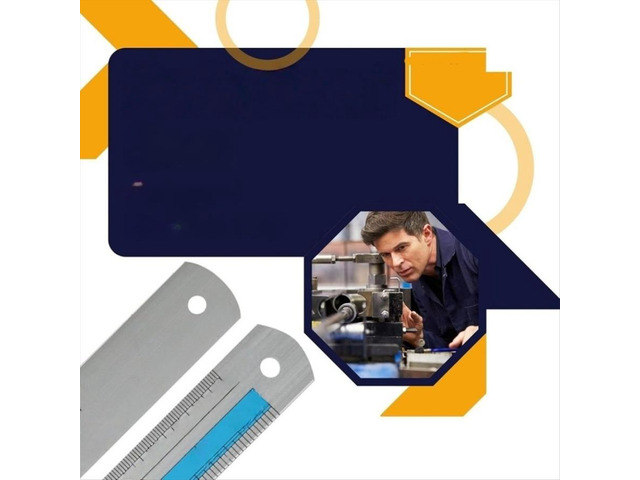 12+6in Metal Ruler Set Blue DIY Tool