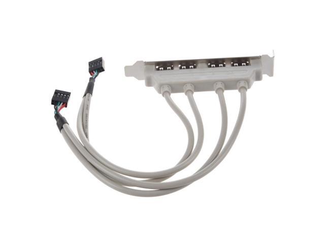 4 Port USB2.0 to 9Pin Header Bracket