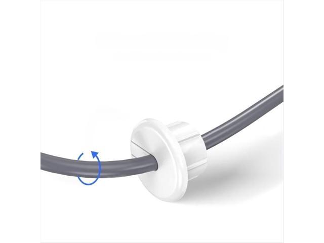 White Wall Bushing Grommet Cable Organizer