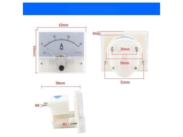 30A DC Analog Ammeter Panel Meter