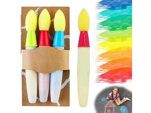 Washable Sidewalk Chalk Paint Brush Set