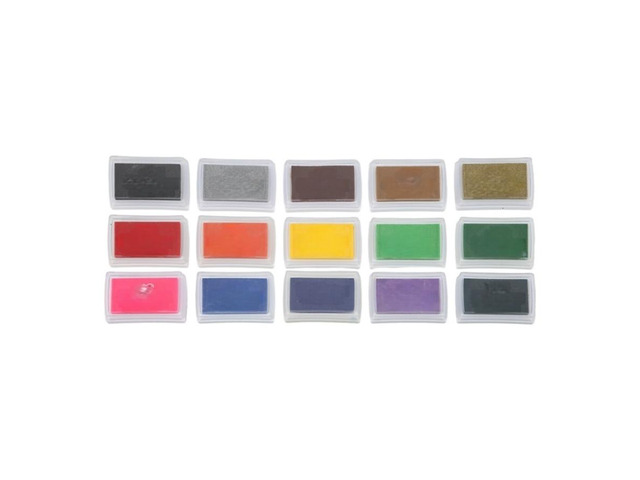 15Pack Craft Ink Pad Stamps Colors