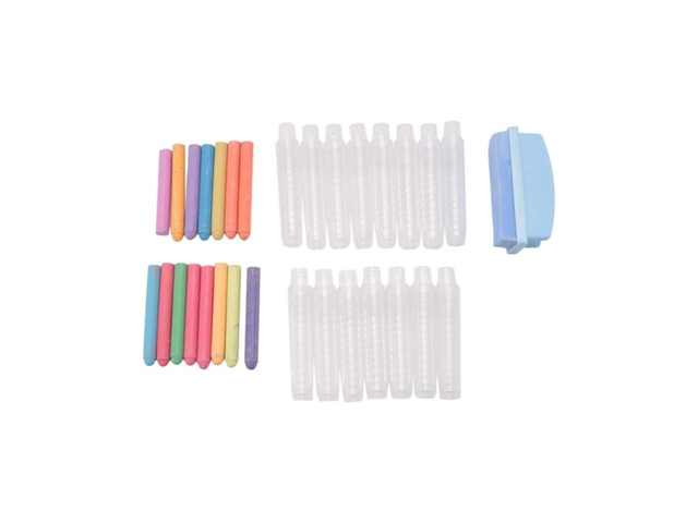 15Pcs Dustless Chalk with Eraser