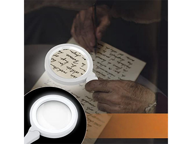17 LED 3X/6X Reading Magnifier White