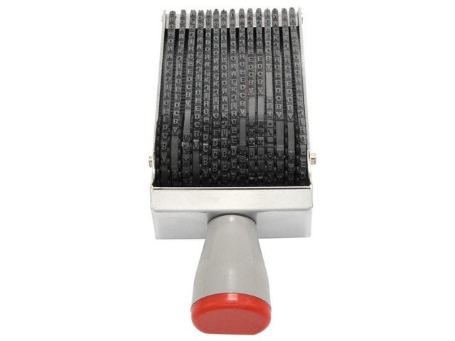 15-Digit Rolling Alphabet Rubber Stamp