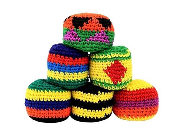 Multi-Color Knitted Crochet Foot Bag
