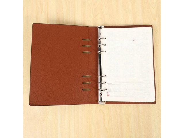 6-Hole PU Leather Notebook Cover