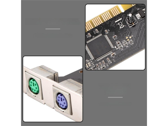 PCI to 2Port PS/2 Keyboard Mouse Adapter