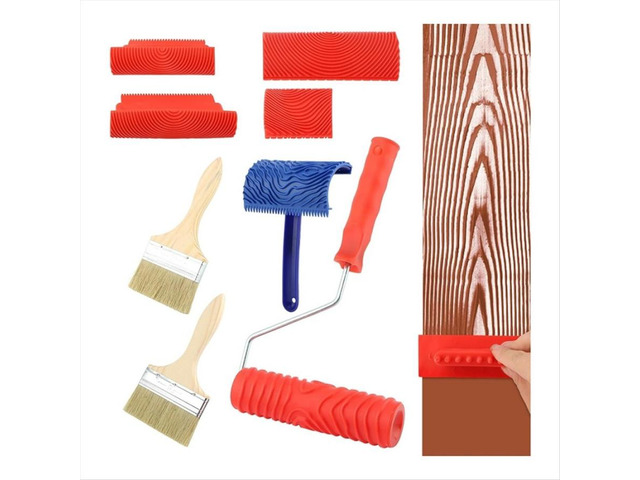 8Pcs Wood Grain Paint Texture Tool Set