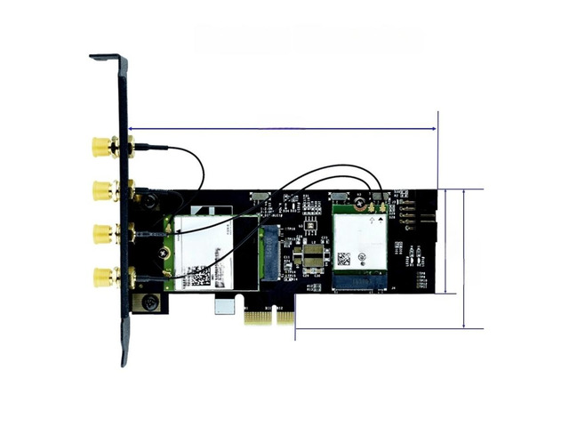 M.2 B/M Key to PCIe X1 Adapter Card