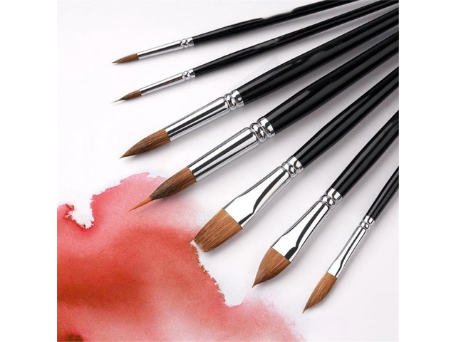 7Pcs Professional Sable Watercolor Brush