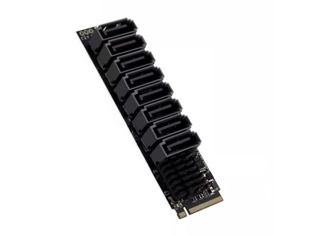 M.2 NVME to 8Port SATA3.0 ASM1166 Card