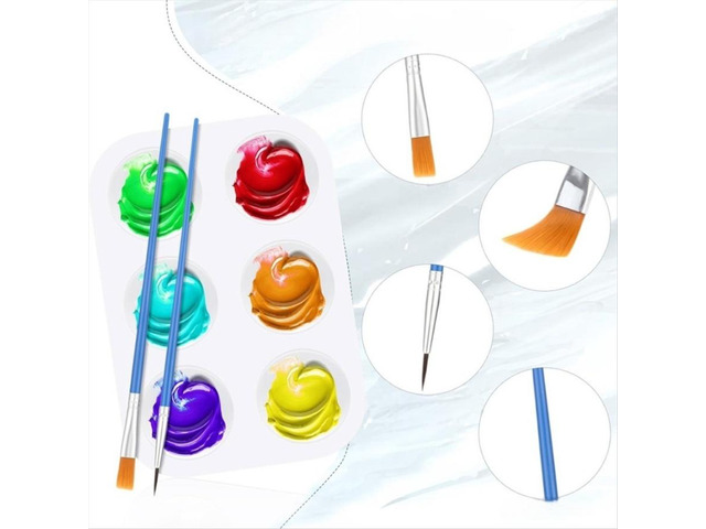 100Pcs Nylon Brushes +50Pcs Palette