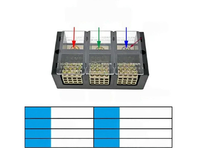 FOR Three-phase Three-wire Power Distribution Block 3 Pole Terminal