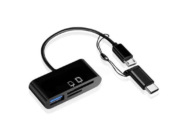3 in 1 Type C Card Adapter to Micro USB TF Card Reader