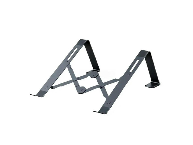Foldable Metal Notebook Stand AntiSlip Silicone Pad