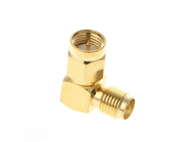 SMA Male to SMA Female 90 Degree RF Coaxial Adapter