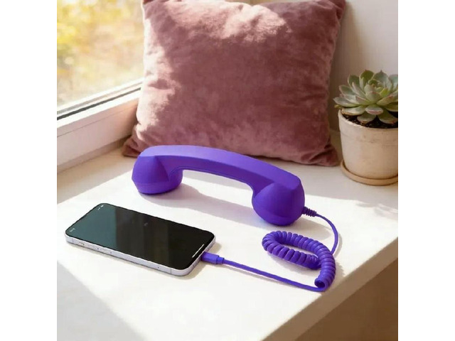 Plastic Retro Telephone Headset Microphone Speaker