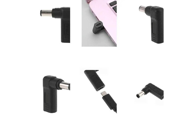 Type C to DC Adapter Fast Charging 90 Degree 7.4x5