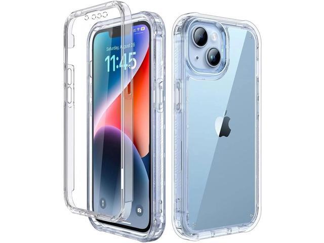 DIXSG Full-Body Rugged Protective Case with Built-in Screen Protector, Military Grade Drop Protection Heavy Duty Shockproof Case for Phone 16, Clear