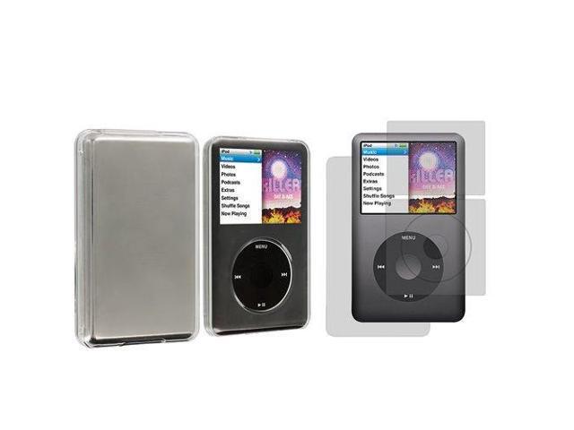 DIXSG Clear Transparent Hard Case Cover + Screen Protector for iPod Classic 80GB 120GB 160GB 6th Generation