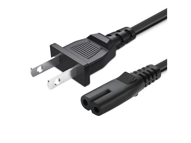 10Ft 2 Prong Power Cord Plug for Sony SRS-XP500 SRS-XP700 SRS-RA3000 XB72 GTK-XB60 XB90 XB5 XB7 MHC-V13 V71 Speaker, Samsung 24 32 40 43 48 49 50...
