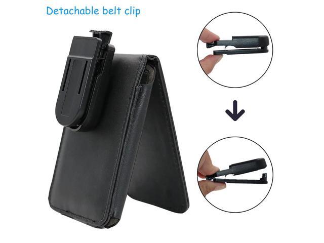 DIXSG Leather Case for iPod Video Classic 80G 120G 160G 60G Classic Protective with Movable Belt Clip Black