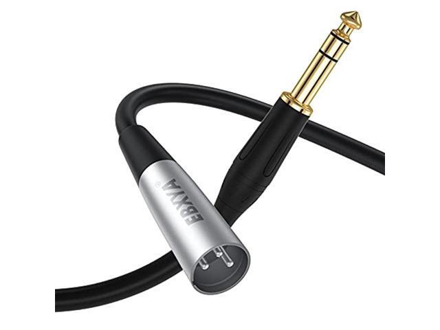 EBXYA 1/4' TRS to XLR Male Balanced Mic Microphone Cable 6ft, XLR to 6.35 Jack, 2 Packs,Microphone and speaker system,Connect Devices, Live...