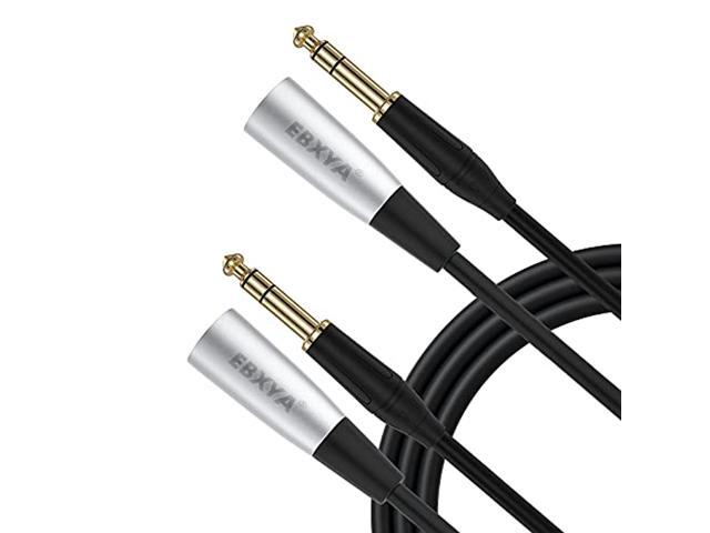 EBXYA 1/4' TRS to XLR Male Balanced Mic Microphone Cable 6ft, XLR to 6.35 Jack, 2 Packs,Microphone and speaker system,Connect Devices, Live...