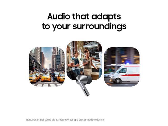Samsung Galaxy Buds3 Pro, In-Ear Noise Cancelling True Wireless Earbuds with Charging Case, Brand New (International Version) - Silver